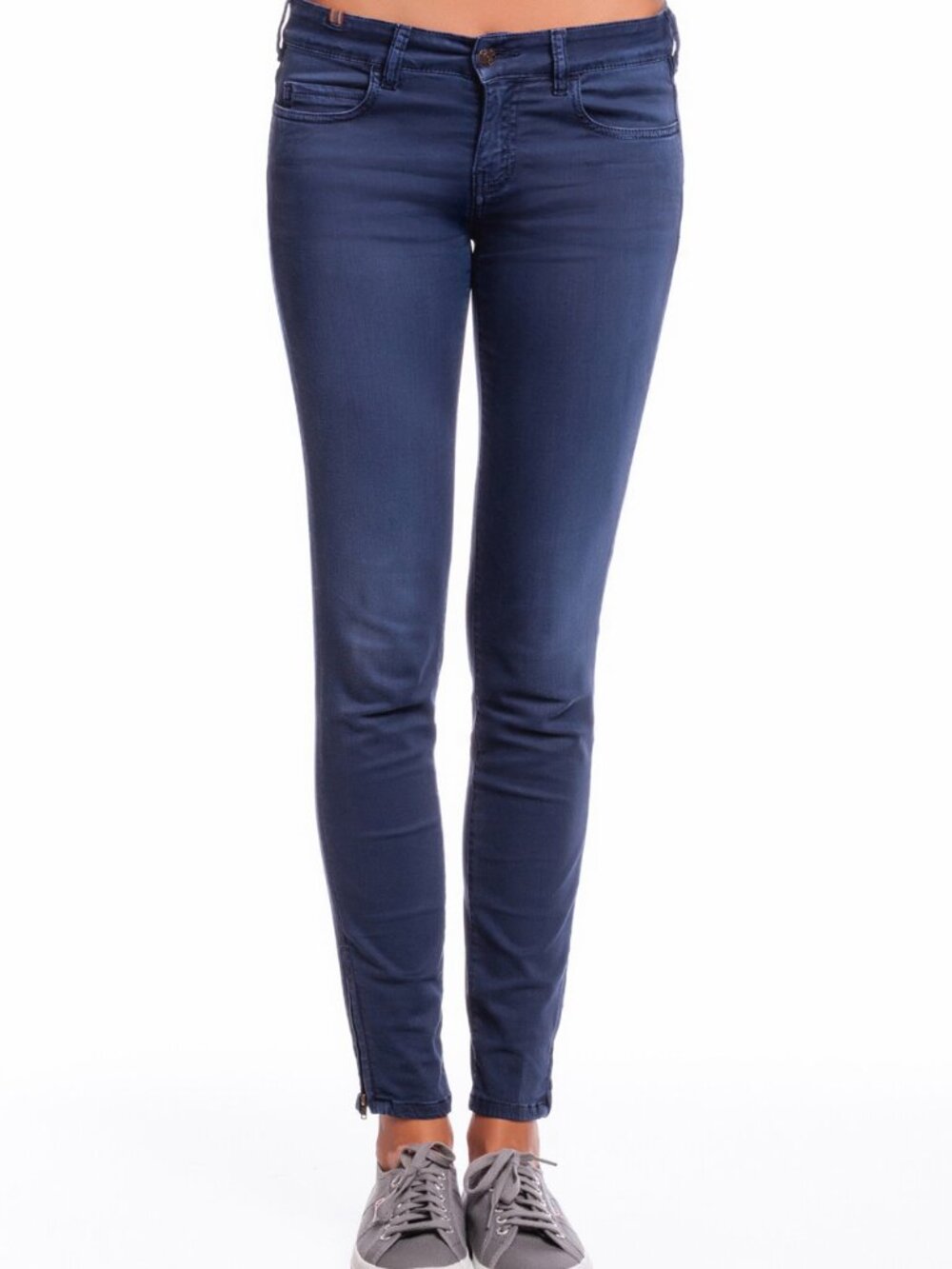 Notify Women's Blue Bamboo 75 Denim WTD758 Lowrise Skinny Jeans Ankle Zipper NEW